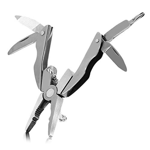 Multi Function Mini Star Wrench Plier Knife Keychain Set Outdoor Folding Pocket Tools