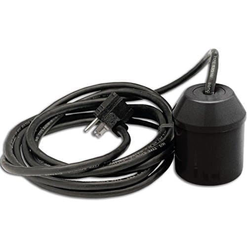 Sump Pump Float Switch Mercury Free | 115V, 15A, 1/2 HP, 10' Cord