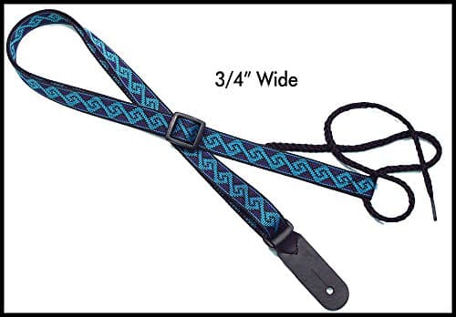 3/4” Mandolin Strap Tumbleweed Design with 1 end tab
