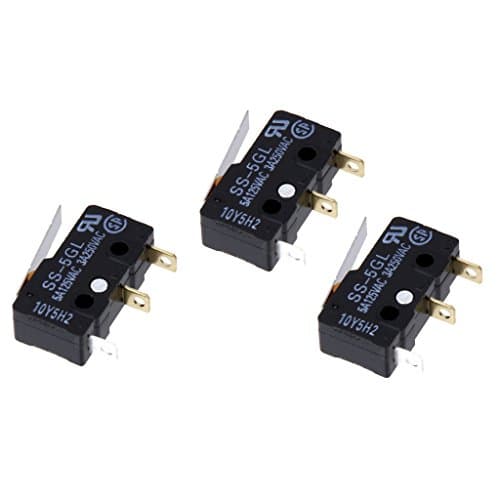 Dolity 3Pcs 3 Pins SPDT Limit Micro Switch Long Hinge Lever for Arduino