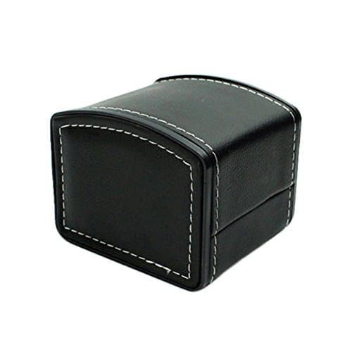 Watch Storage Case, Watch Display Box Pack Box Single Slot PU Leather Jewelry Storage Box Gift Storage Box Organizer(Black)