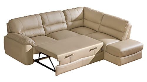 Baltica Dolm06 Right Corner Sectional Sofa Bed, Beige