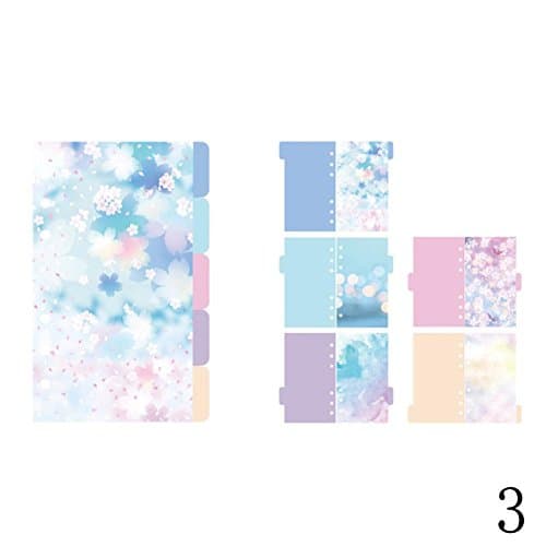Cool Ring 5 Sheets Pack A5 A6 Loose Leaf Index Paper Category Page Separator Divider (A5#C)