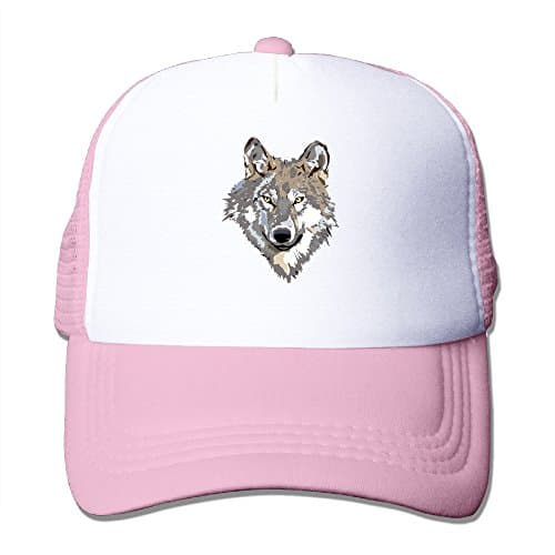 CCbros Wild Wolf Unisex Mesh Back Hat Caps One Size Fit All Pink