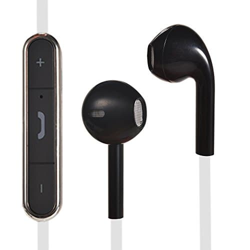 Wireless Bluetooth V4.0 Headphone Sweatproof Sporting Headset In-Ear Sports Earbuds with Mic/APT-x and Noise Cancelling Function (BLACK&WHITE)