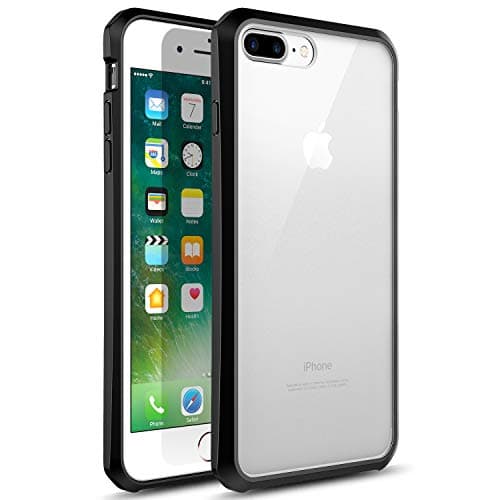 Tecneca Phone Case Compatible for iPhone 7 Plus / 8 Plus, TPU Bumper + Acrylic Backplate Shock Absorption Anti-Scratch Cover Case - Clear/Black