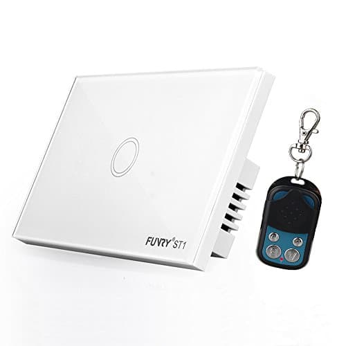 Home Smart Wall Light Switch 433MHz RF Remote Control ON/OFF Lighting, US Standard 110v - 240v (1 Gang)