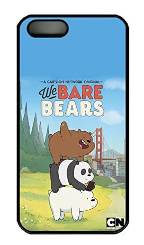 iPhone 5 Case, iPhone 5S Cases - Slim Fit Black Hard Case Cover for iPhone 5/5s We Bare Bears Poster Scratch-Resistant Hard Case Bumper for iPhone 5/5S