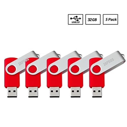 Bulk (5Pack Red 32GB) USB 3.0 Flash Drive Memory Stick Fold Storage Thumb Swive