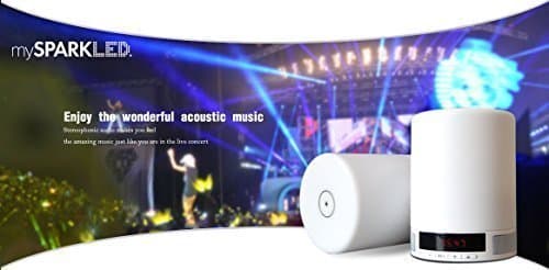 Romantic Portable Touch LED Night Light with Built-in Bluetooth Speaker, Alarm Clock, and Micro SD Card Reader