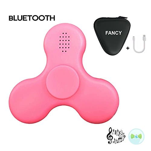 Fancy LED Light Mini Bluetooth Speaker Music Fidget Spinner Creative Toy Pink