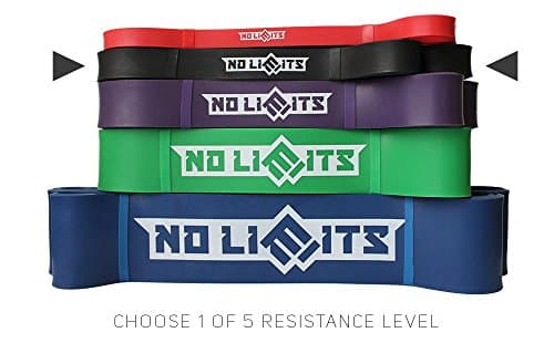 Pull Up Assist Band by No Limits - One Heavy Duty 41" Resistance Band for Assisted Pull Ups Calisthenics CrossFit Powerlifting Physical Therapy Pilates Stretching Full-Body Workouts | E-Guide INCLUDED