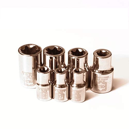 Craftsman 7pc External E Torx Socket Set 1/4 3/8 E6 E7 E8 E10 E12 E14 E16 Female