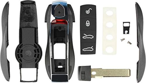 KeylessOption Keyless Entry Remote Smart Key Fob Shell Case Cover Button Pad for Porsche Cayenne Boxster Panamera