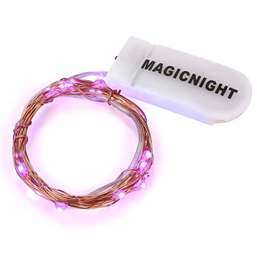 Magicnight LED Moon Lights 20 Micro Starry LEDs on Extra Thin Copper Wire,7 Ft (2M) for DIY Wedding Centerpiece or Table Decorations (Purple),Set of 3