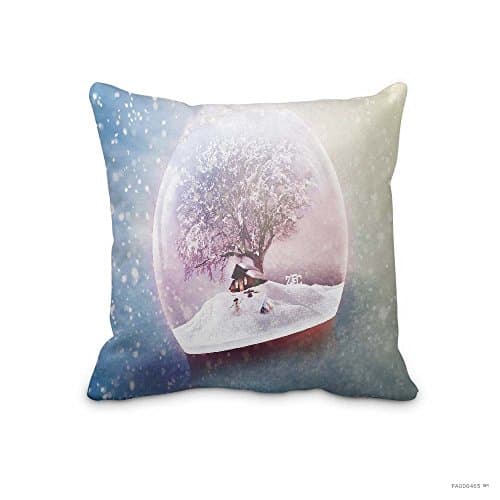 18x18inch pillow Cover Two Side Pattern Throw Pillow Case Misc Calendar Snow Globe Pillow Shams