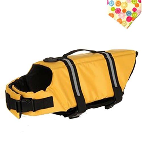 Float Coat Dog Life Jacket Quick Release Easy-Fit Adjustable Dog Life Protecter (XXS, YELLOW)