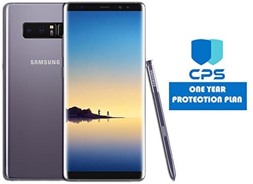 Samsung Galaxy Note 8 (US Version) CDMA & GSM Fully/Factory Unlocked Phone SM-N950U 64GB w/ED Bundle - $79 Value (Bundle Includes: 1 Year Extended CPS Limited Warranty) (Orchid Gray)