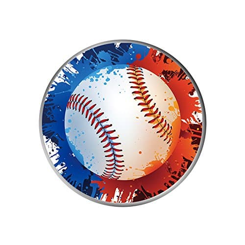 Collapsible Pop Grip Socket Cell Phone Sticker Car Mount Holder At Home Or On Travel for Your iPhone 6 6s 7 8 Plus - Spraying Fire Red Blue Baseball