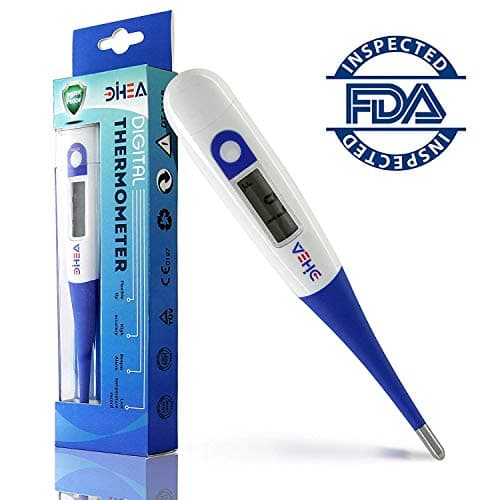 DIHEA Basal Thermometer – Soft Tip Ovulation Thermometer – High Accuracy 1/100th Degree – Perfect Basal Temperature Monitor for Natural Family Planning