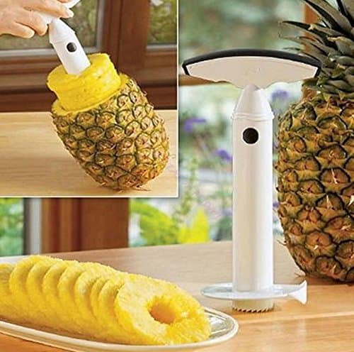 Fruit Pineapple Corer Slicer Cutter Peeler Plastic Kitchen Easy Gadget Tools