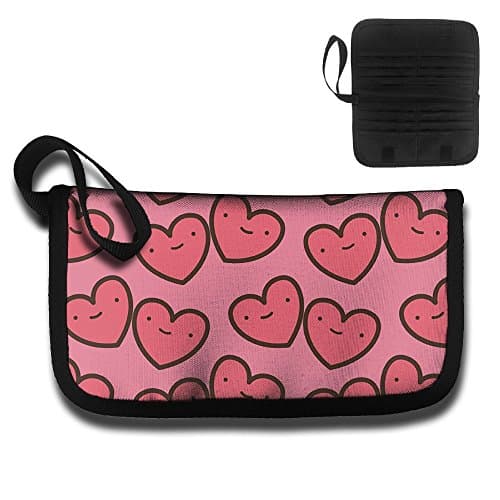 Thin Holder Credit Card Protector Cute Kawaii Hearts Printed Pattern Card Organizer Business Women's Travel ID Card Multi Case RFID Blocking
