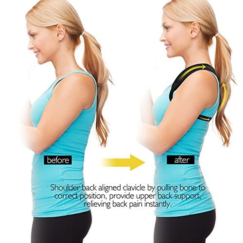 Healthy Premium Adjustable Unisex Posture Corrector for Upper Back Brace for Spinal Alignment and Pain Relief for Men and Women