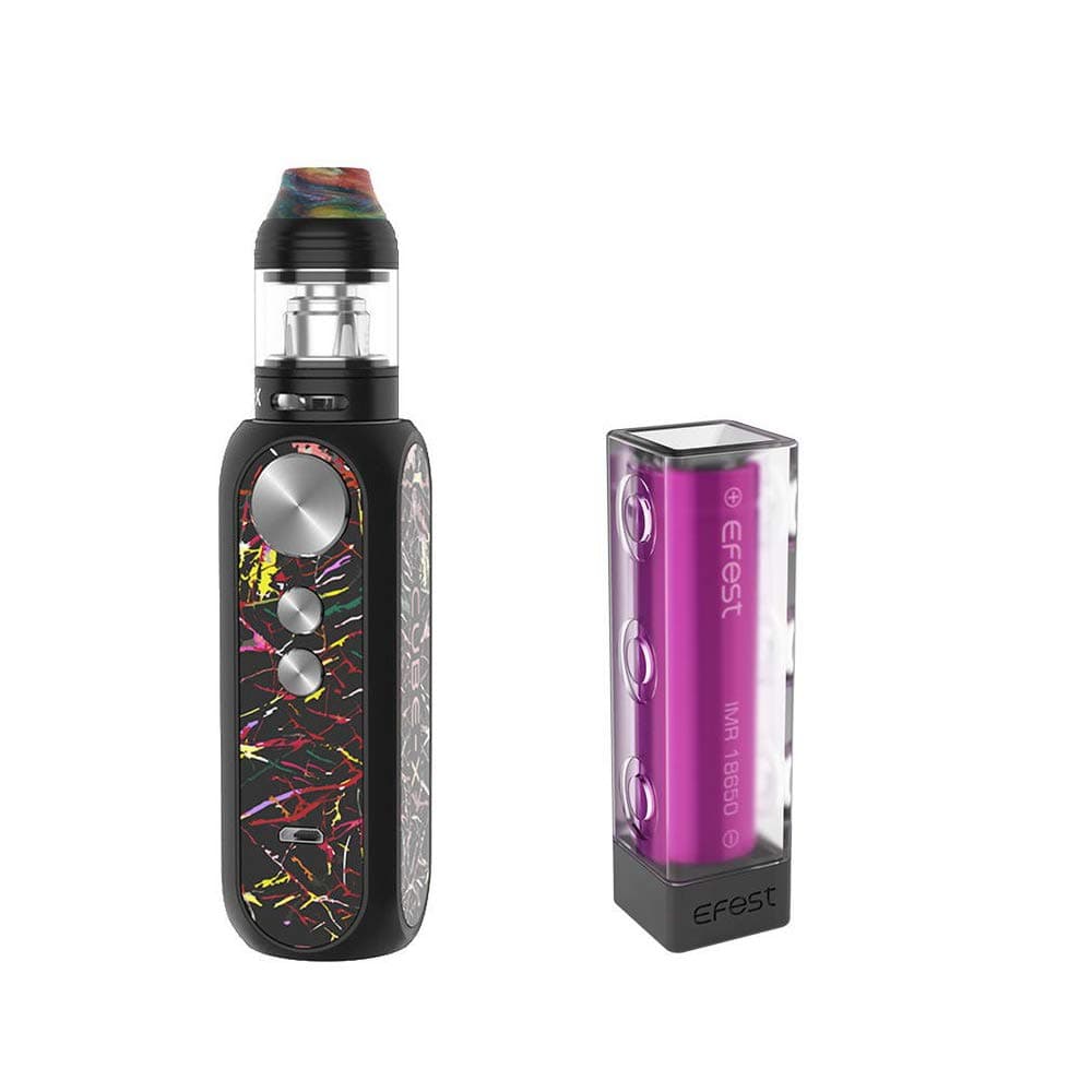 OBS Cube X 80W VW Kit with Cube X Mesh Tank (Rainbow Candy) with Efest 1X 3000 mah Battery No Nicotine