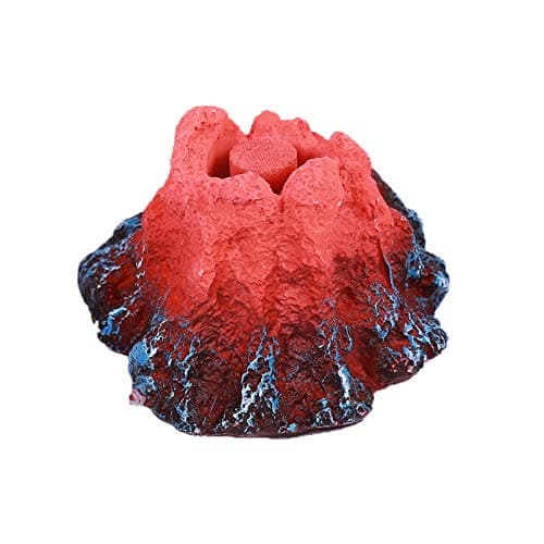 Happie Shop Mini Bubbling Volcano with Air Stone Diffusing Bubbles Aquarium Decorations (Multicolour)