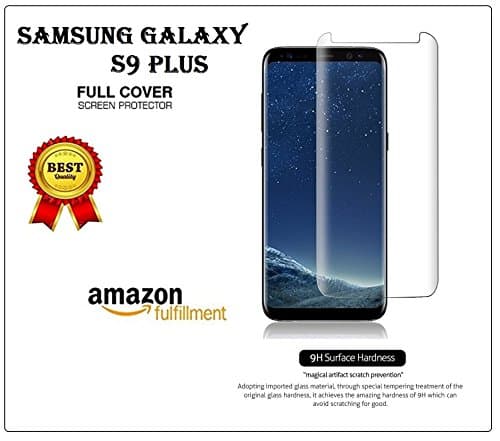 Annant Full Coverage Pro+ Anti-Fingerprints HD+ 0.33mm 3D Flexible Tempered Glass with Packaging Kit for Samsung Galaxy S9 Plus (Transparent)
