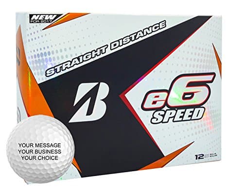 Bridgestone e6 Speed Personalized Golf Balls - Add Your Own Text (1 Dozen) - White