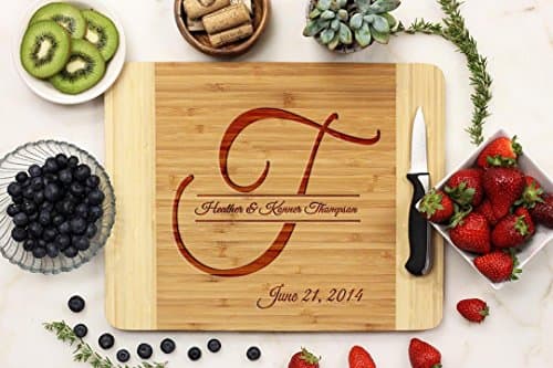 Personalized Custom Cutting Board - Large Initial