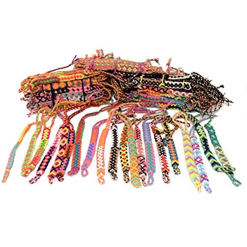 (8-Pack) Assorted Wayuu Bracelet Double Thread - 1 cm ? Handmade Colombian Product ? 20-8