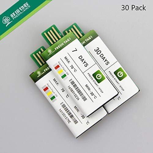 Freshliance Temperature Data Logger Cold Chain Disposable USB Data Logger PDF Report 7 Days 30 Pack (7days, 30)