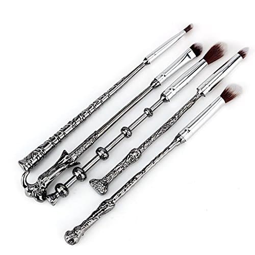 Wizard Wand Potter Makeup Brushes, Crisluo Makeup Tool, 5pcs Harry Potter Wand Makeup Brushes For Foundation Blending Eyeshadow Face Powder Soft Brushes