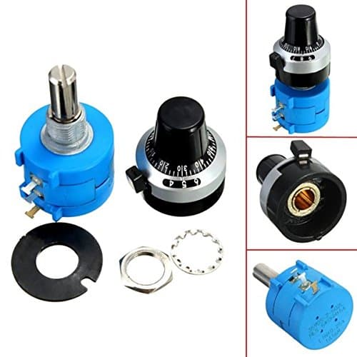 Calli 5K Ohm 3590S-2-502L Adjustable Precision Multi-turn Potentiometer With 10 Turn Counting Dial Rotary Knob