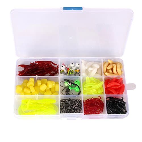 Anmuka 269pcs Soft Lure Kit including Hooks