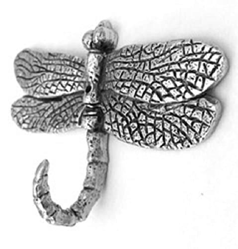 LLC Dragonfly Hook, Decorative Hook, 1pc, Antique Silver