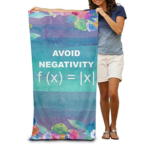 Jidfnjg Avoid Negativity Funny Math A Beach Towel Suitable For Both Men And Women.