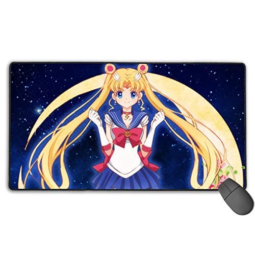 Sailor-a-Moon Cute Large Rubber Mouse Pad Rectangle Mousepad for Desktops, Computer, PC and Laptops for Office and Home
