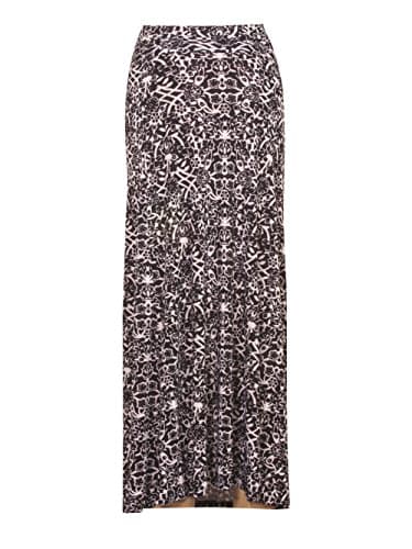Gravity Threads Women's Pattern Maxi Skirt, Black Floral - X-Large