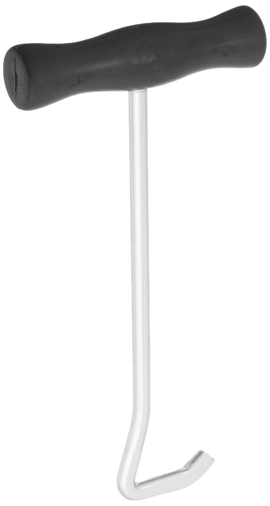 P 244600 634809 Flat End Boot Hook With Plastic Handle, 8.5", Silver