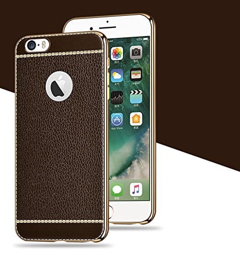 iPhone 7 Plus Leather Case Soft Cover Case (iphone 7 plus - Brown)