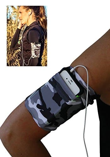 Gray Camouflage Cell Phone Armband
