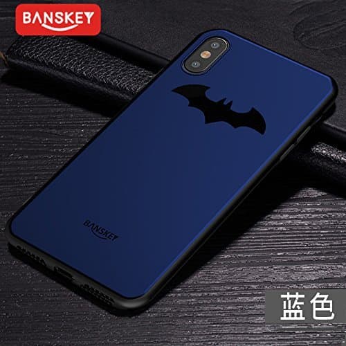 Banskey Batman Soft TPU cases for iphone 5/5s ; 5c ; 6/6s ; 6PLUS ; & iphone 7 (iPHONE X, BLUE)