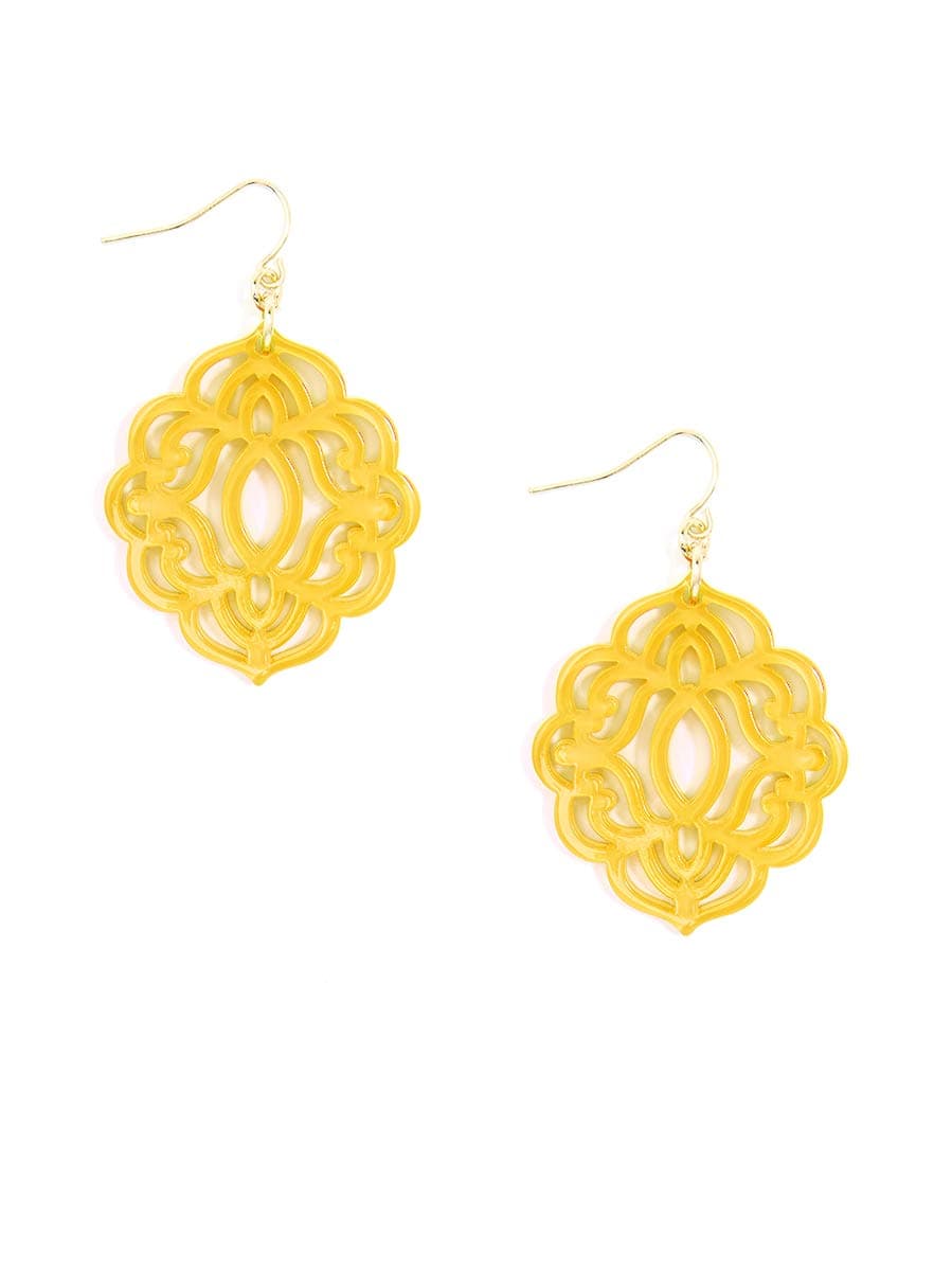 ZENZII Baroque Resin Drop Earring