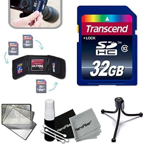 Transcend High Speed SD Memory Card KIT w/Memory Card Wallet for Canon (32GB)