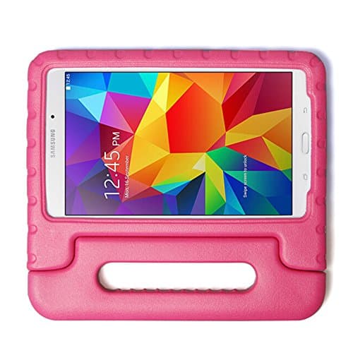 Samsung Galaxy Tab 4 10.1 Kiddie Case, Eagwell® Light Weight Shock Proof Convertible Handle Stand Kids Children Friendly for 10.1-inch SM-T530 SM-T531 SM-T535(Rose)