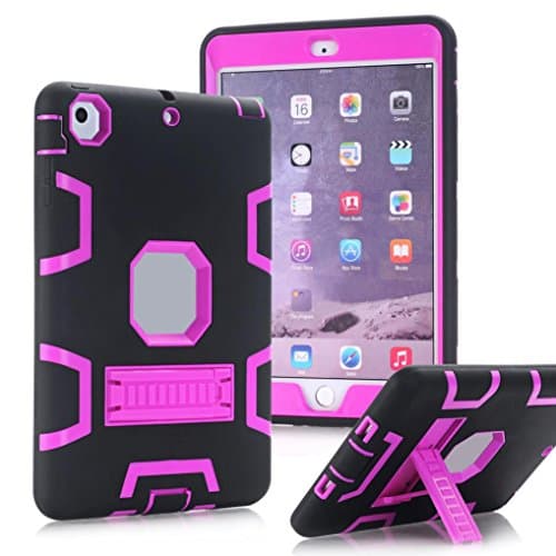Protective ipad/tablet Case, Egmy Popular Shock-Absorption Three Layer Armor Defender Full Body Protective Case for iPad Mini 2 Mini 3 (HJ)