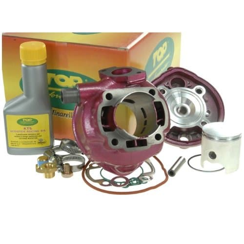 Top Performances cylinder kit Due Plus for (Langewinde)/Ref. 030230 Cylinder Kit 70 cc for Aprilia Area 51 Gulliver 492, SR50, Sonic Benelli K2 Beta Ark, Eikon, Italjet Dragster, Malaguti F12 Phantom F15 Firefox MBK Nitro, Mach G, Yamaha Aerox, Jog RR 50
